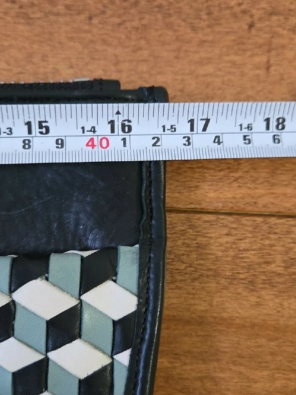 Christopher Kon Vintage Black Geometric Pattern Women's Clutch